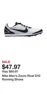 Sport Chek Nike men's zoom rival d10 running shoes offer