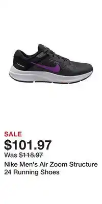 Sport Chek Nike men's air zoom structure 24 running shoes offer