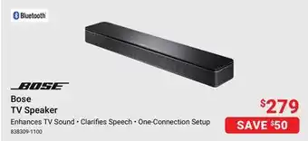 Visions Electronics Bose tv speaker offer