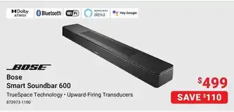 Visions Electronics Bose smart soundbar 600 offer