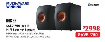 Visions Electronics Kef ls50 wireless ii hifi speaker system offer