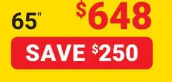 Visions Electronics Hisense u68k smart tv 65 offer