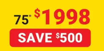 Visions Electronics Sony x90l smart tv 75 offer