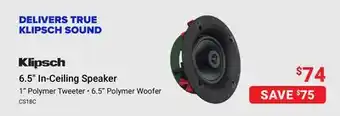 Visions Electronics Klipsch 6.5 in-ceiling speaker offer