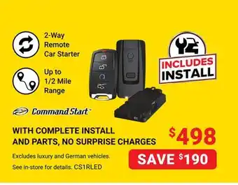 Visions Electronics Command start 2-way remote lora starter with one led 2-way remote up to 3000 feet range (cs1rled) offer