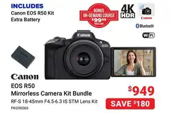 Visions Electronics Canon eos r50 mirrorless camera kit bundle offer