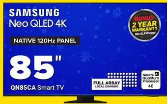 Visions Electronics Samsung native 120hz panel 75 qn85ca smart tv offer