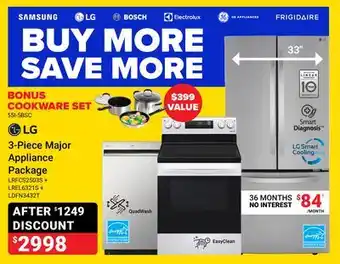 Visions Electronics Lg 3-piece major appliance package offer