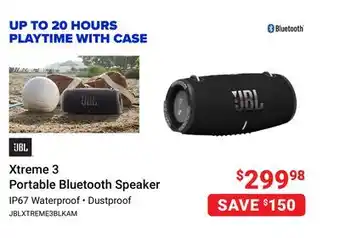 Visions Electronics Jbl xtreme 3 portable bluetooth speaker offer