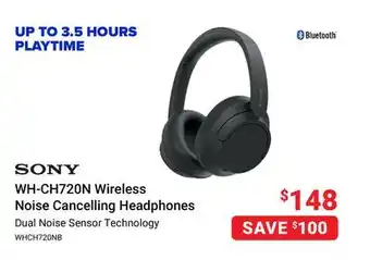 Visions Electronics Sony wh-ch720n wireless noise cancelling headphones offer