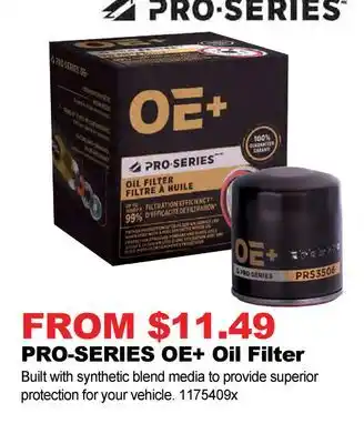 PartSource Pro-series oe+ oil filter offer