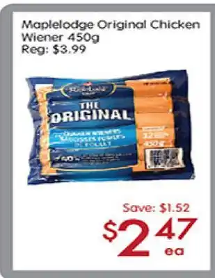 Sunny Food Mart Maplelodge original chicken wiener offer