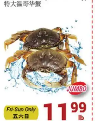 Oceans Fresh Food Market Live b c crab offer