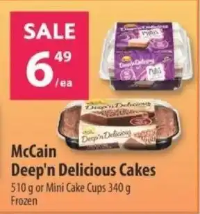 Co-op McCain Deep'n Delicious Cakes 510g or Mini Cake Cups 340g Frozen offer