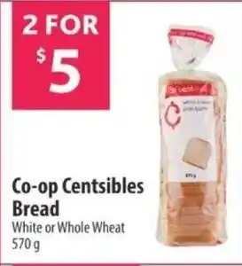 Co-op Co-op Centsibles Bread White or Whole Wheat 570g offer