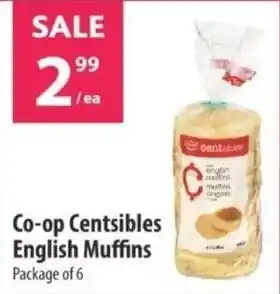 Co-op Co-op Centsibles English Muffins Package of 6 offer