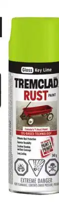 Princess Auto Key lime rust spray paints offer