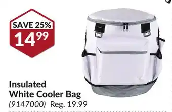 Princess Auto Insulated white cooler bag offer