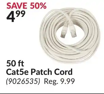 Princess Auto 50 ft cat5e patch cord offer