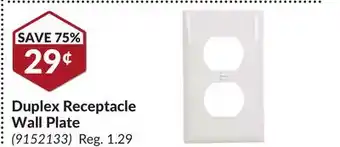 Princess Auto Duplex receptacle wall plate offer