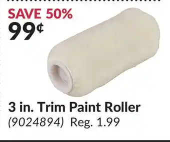 Princess Auto 3 in. trim paint roller offer