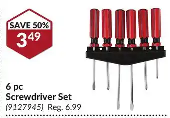 Princess Auto 6 pc screwdriver set offer