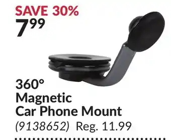 Princess Auto 360° magnetic car phone mount offer