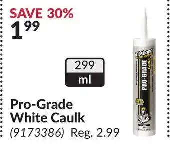 Princess Auto Pro-grade white caulk offer