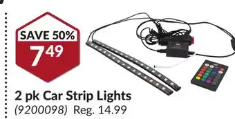 Princess Auto 2 pk car strip lights offer