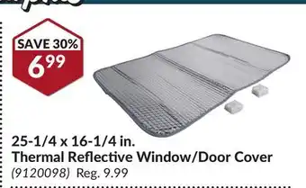 Princess Auto 25-1/4 x 16-1/4 in. thermal reflective window/door cover offer