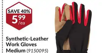 Princess Auto Synthetic-leather work gloves offer