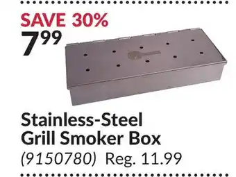 Princess Auto Stainless-steel grill smoker box offer