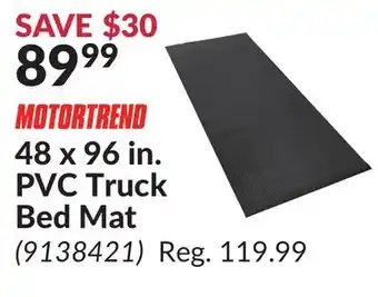 Princess Auto 48 x 96 in. pvc truck bed mat offer