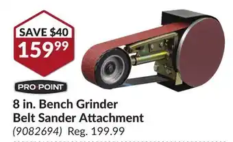 Princess Auto 8 in. bench grinder belt sander attachment offer