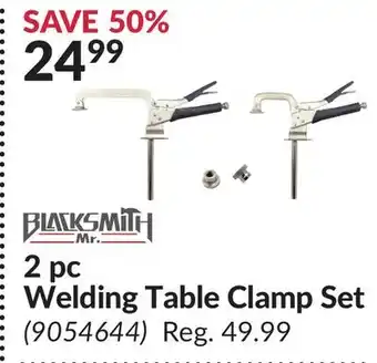 Princess Auto 2 pc welding table clamp set offer
