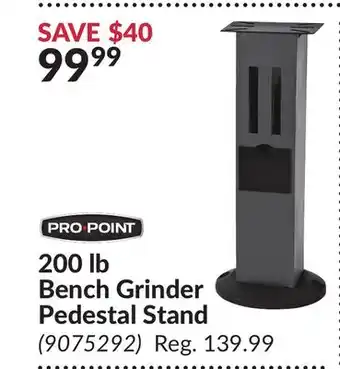 Princess Auto 200 lb bench grinder pedestal stand offer