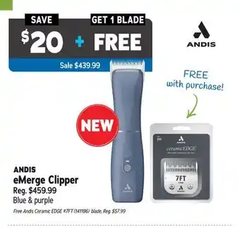 Ren’s Pets Depot Andis emerge clipper offer