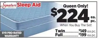 Surplus Furniture Sleep aid queen mattress set offer