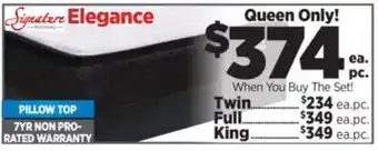 Surplus Furniture Elegance twin mattress set offer