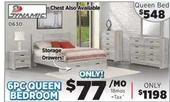 Surplus Furniture Aurora oak 6-piece storage bedroom set offer
