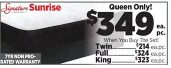 Surplus Furniture Sunrise queen mattress set offer