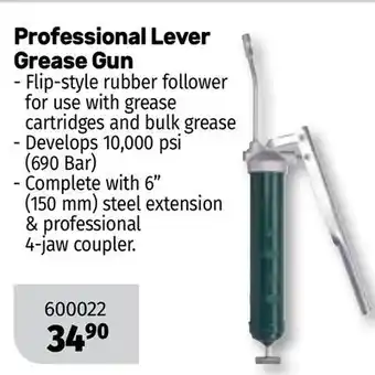 Bumper to Bumper Professional lever grease gun offer