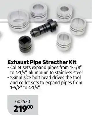 Bumper to Bumper Exhaust pipe strecther kit offer