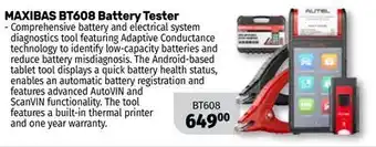 Bumper to Bumper Autel maxibas bt608 battery tester offer
