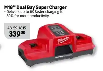 Bumper to Bumper Milwaukee m18 dual bay super charger offer