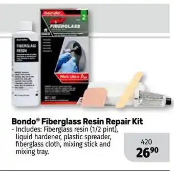 Bumper to Bumper Bondo fiberglass resin repair kit offer