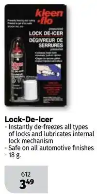 Bumper to Bumper Lock-de-icer offer