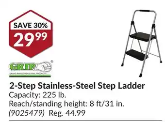 Princess Auto 2-step stainless-steel step ladder offer