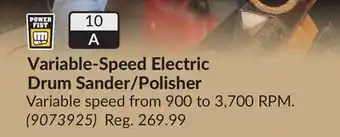 Princess Auto Variable-speed electric drum sander/polisher offer