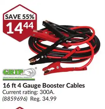 Princess Auto 16 ft4 gauge booster cables offer